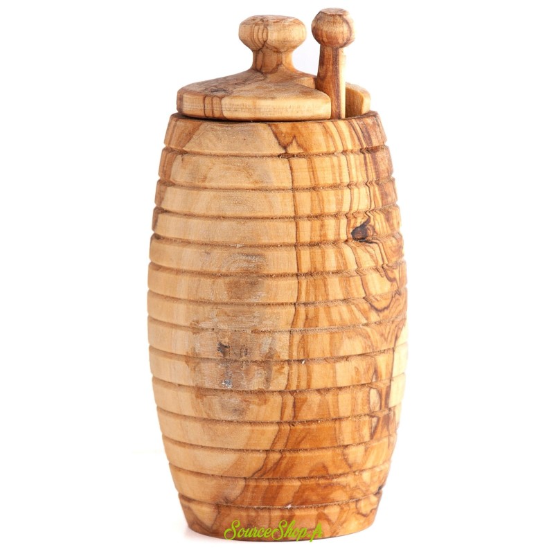 Pot de miel Publicitaire avec cuillère en bois - Cadoétik