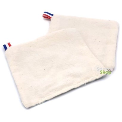 Lingette réutilisable & lavable en coton BIO non teinté ni blanchi