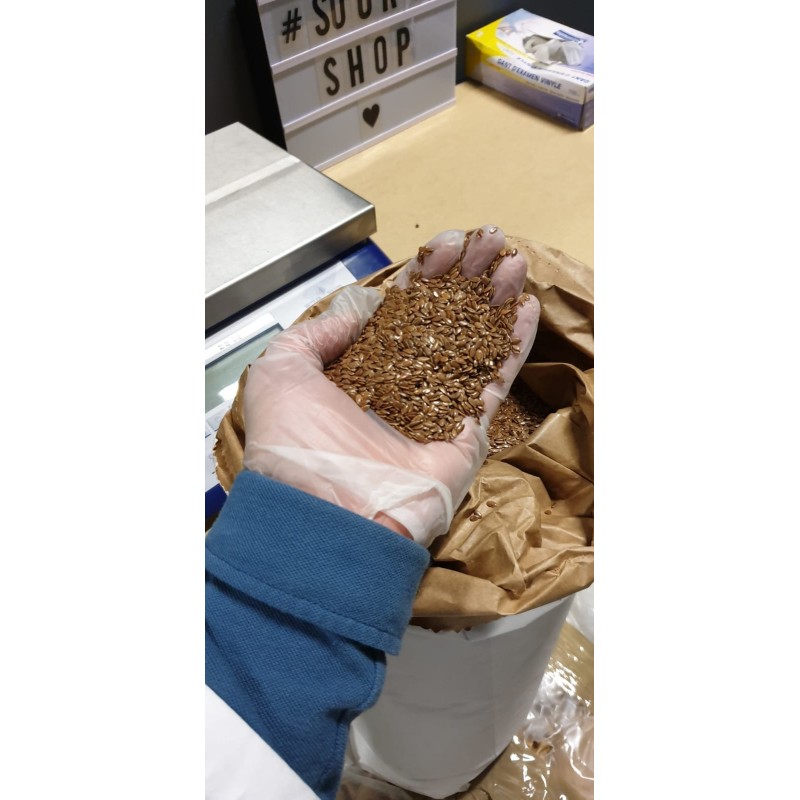 Remplissage - Graines de lin biologique en vrac pour coussin thermique  (utilisable chaud ou froid)