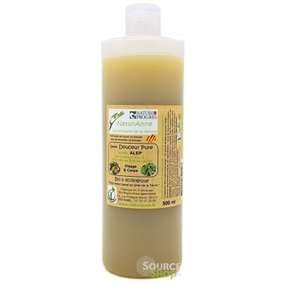 Savon d'Alep liquide BIO  - 15% d'huile de baies de laurier - NaturAnne