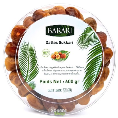 Dattes Sukari - Qualité Premium - 600g - Barari