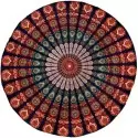 Serviette de plage mandala orange - 100% coton