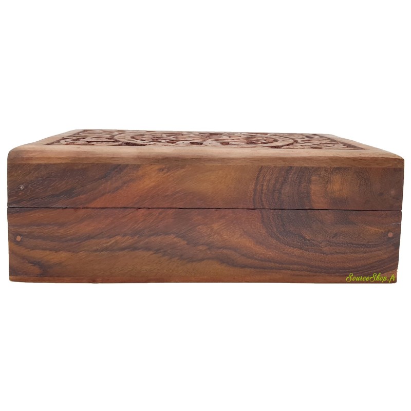 Coffret en bois sculpté - Arbre de vie