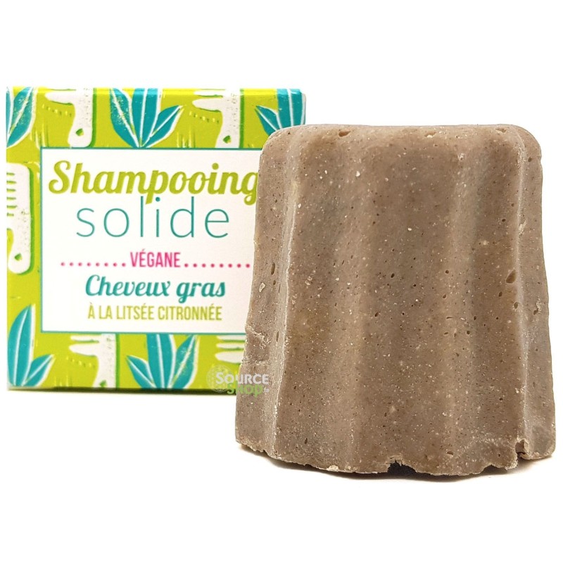 Shampooing solide pour cheveux gras à la litsée citronnée - Lamazuna