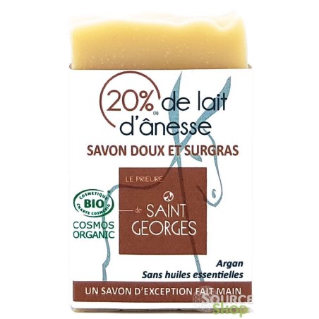 Savon BIO au lait d'ânesse & argan - sans huiles essentielles - Le Prieuré de Saint-Georges