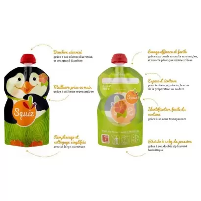 Gourde réutilisable Cacatoes - 130ml - Collection Australie - Squiz