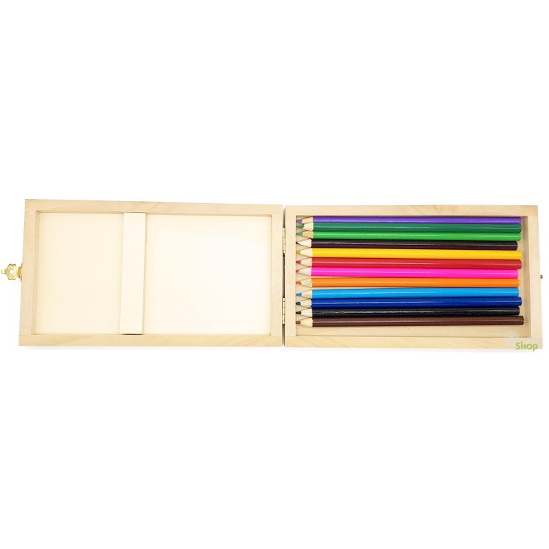 Coffret de crayons de couleurs en bois du Jura