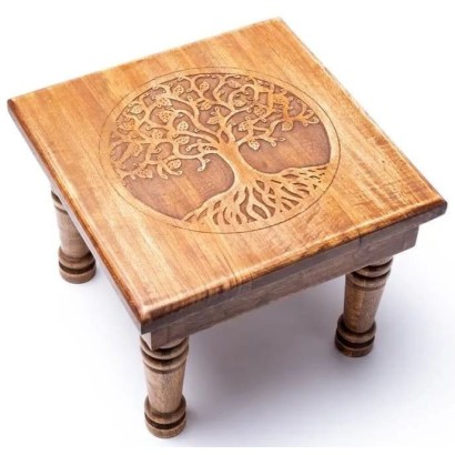 Table d'appoint en bois de manguier - Arbre de Vie
