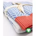 Couverture bébé tricot Panda en coton BIO - Coq en Pâte