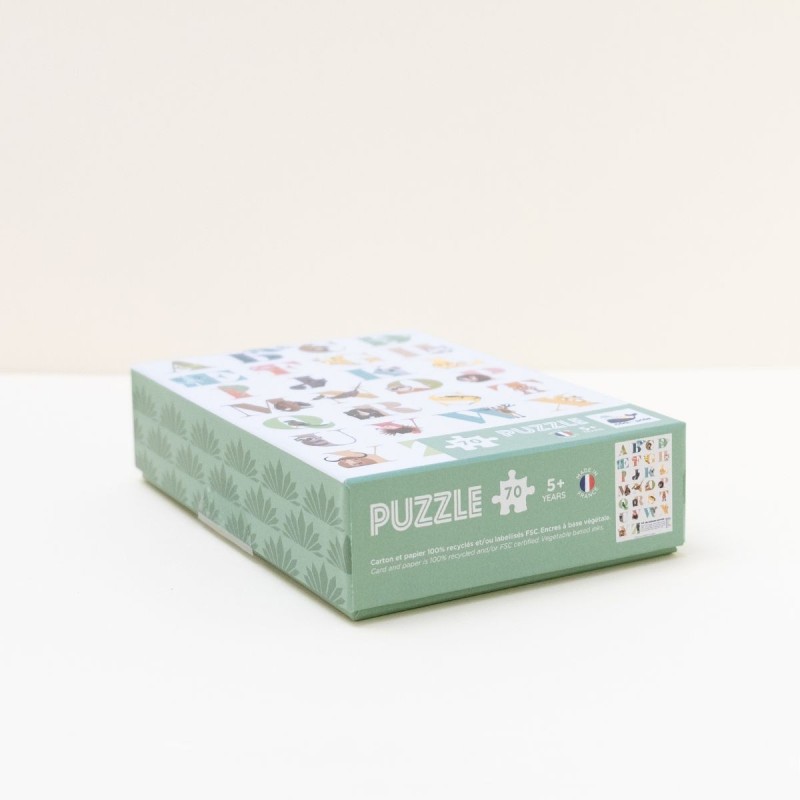 Puzzle Abécédaire - 70 pièces - 5 ans et + - Coq en Pâte