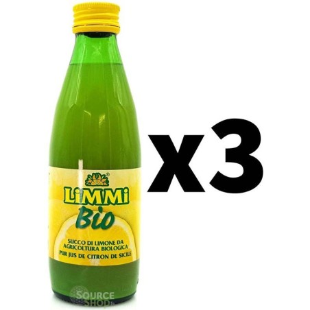 Lot de 3 jus de citron BIO - 250ml - Limmi