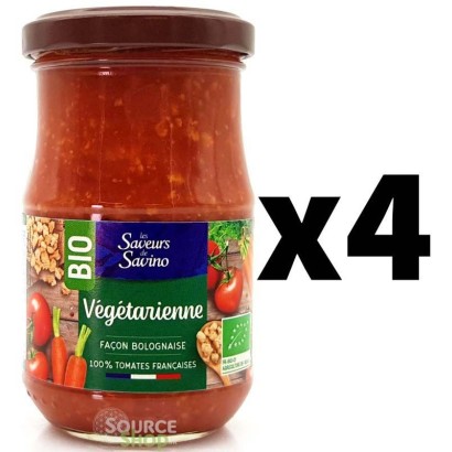 Lot de 4 sauces bolognaise végétarienne BIO - 200g