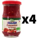 Lot de 4 concentrés de tomates BIO - 190g - Louis Martin