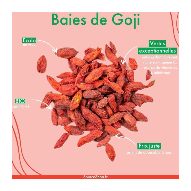 Baies de Goji BIO (séchées) - source de vitamine C