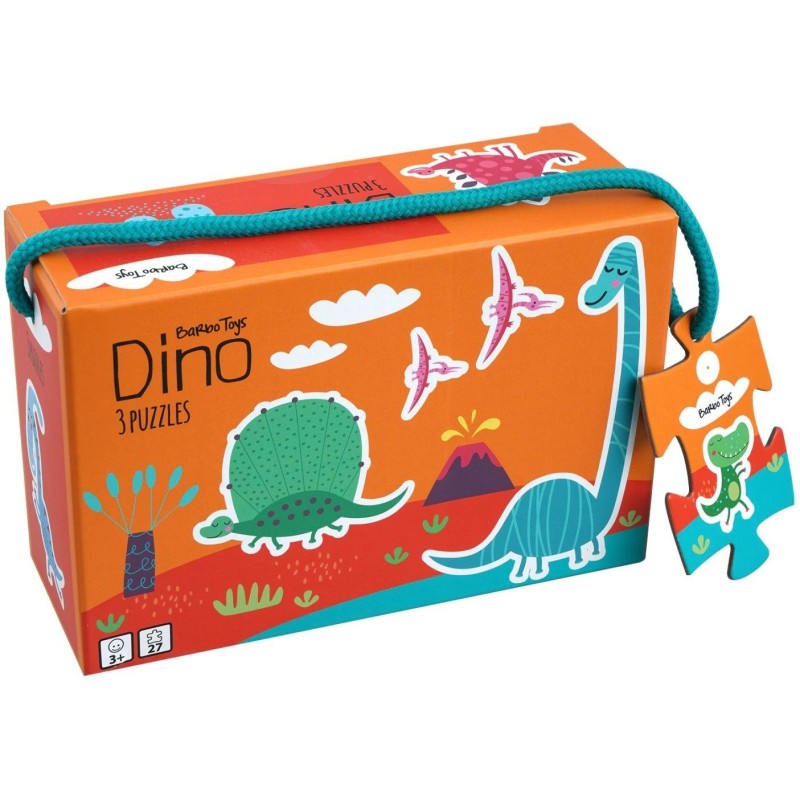 Coffret 3 Puzzle Dino - 3 ans et +