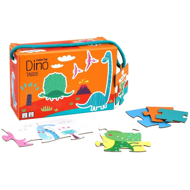 Coffret 3 Puzzle Dino - 3 ans et +