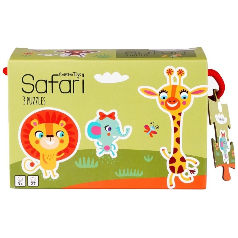 Coffret 3 Puzzle Safari - 3 ans et +