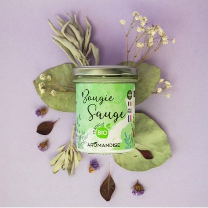 Bougie sauge bio - vegan & naturelle - Aromandise