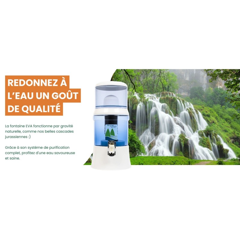 Purificateur d'Eau Pour Fontaine - Filtre Gravité Non Electrique