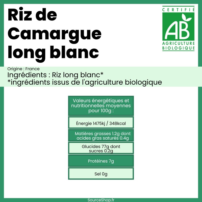 Actibio -- Riz rond blanc igp camargue bio Vrac (origine France) - 5 kg