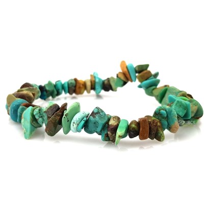 Bracelet chips Turquoise Africaine - Qualité AAA Extra