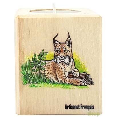 Bougeoir Lynx en frêne du Jura - Artisanal & Local