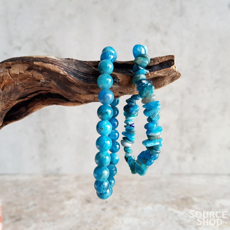 Blue Apatite Bracelet (Genuine, 4mm) | Otter Spirit | Natural Gemstones
