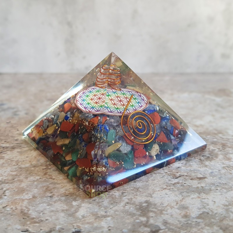 Pendentif orgonite fleur de vie - Minéraux et Cristaux