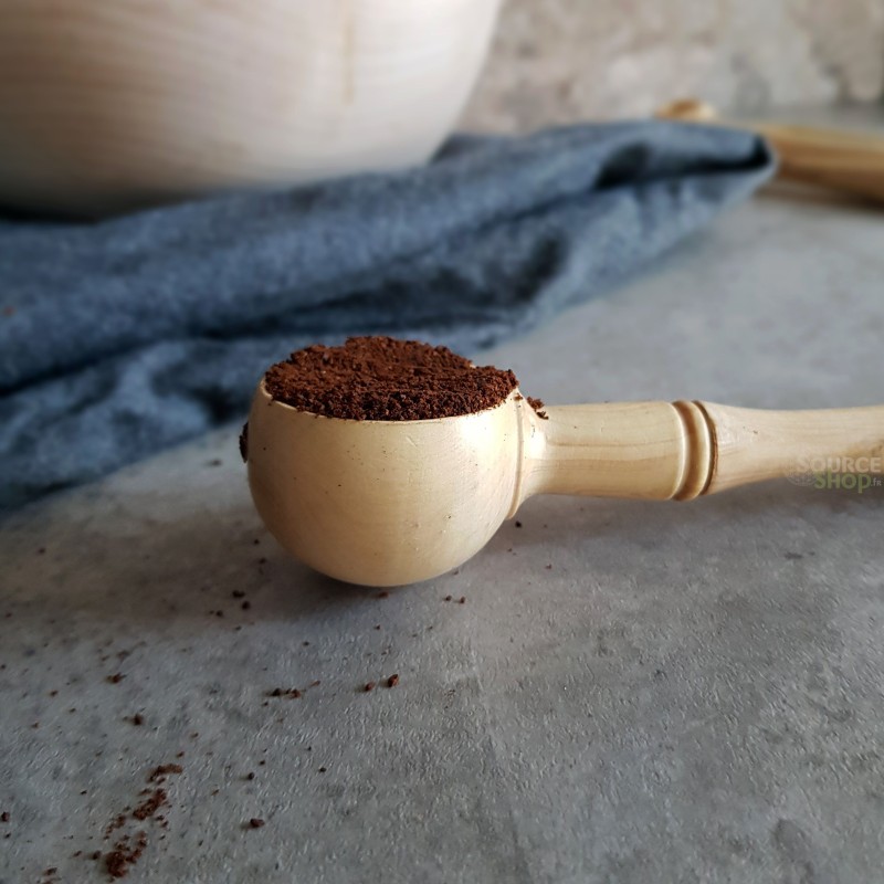 Cuillère doseuse à café en buis du Jura - Artisanale & Locale