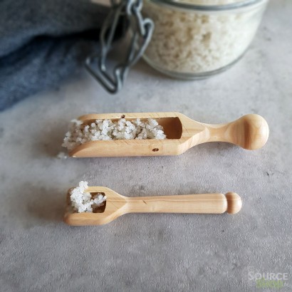Cuillère à fleur de sel en buis du Jura - 8.5cm - Artisanale & Locale