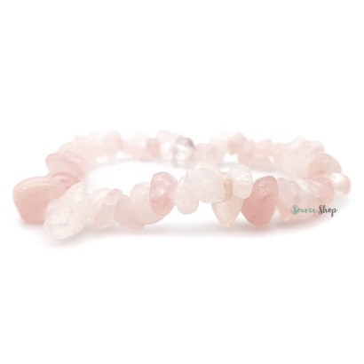 Bracelet chips Quartz rose - Baroque