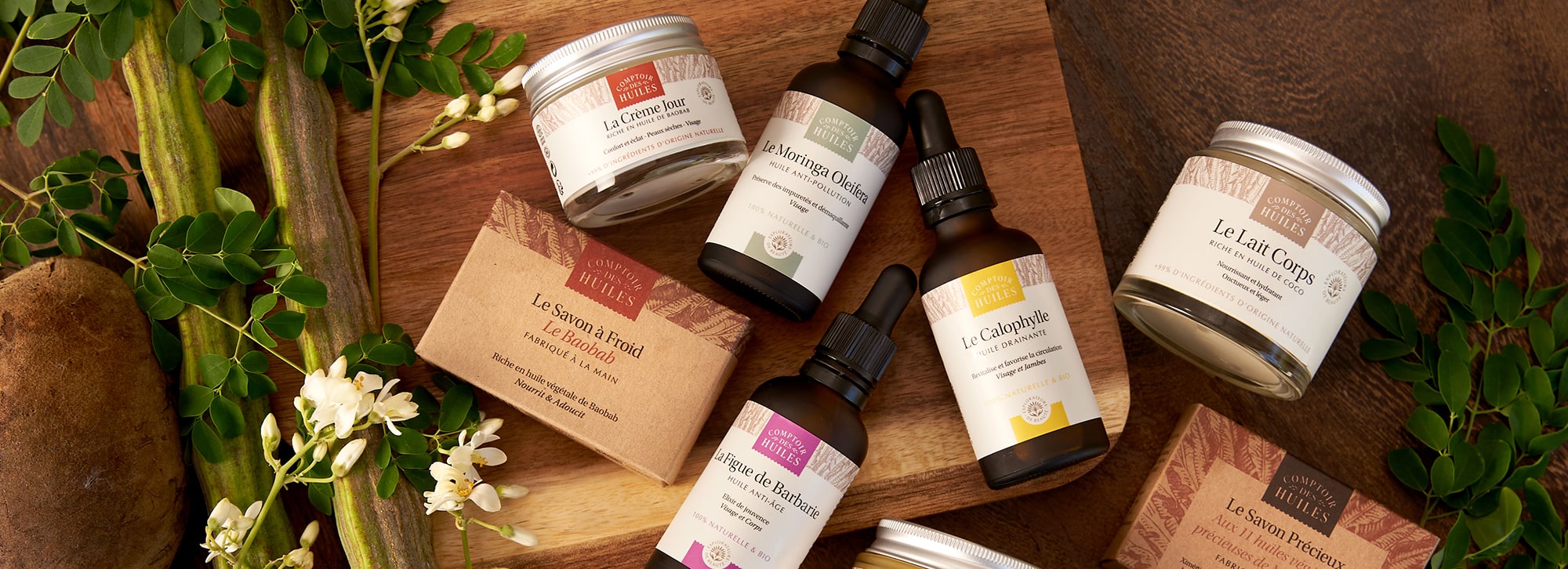 Huiles végétales bio et cosmétiques naturels bio Made in France Comptoirs des Huiles