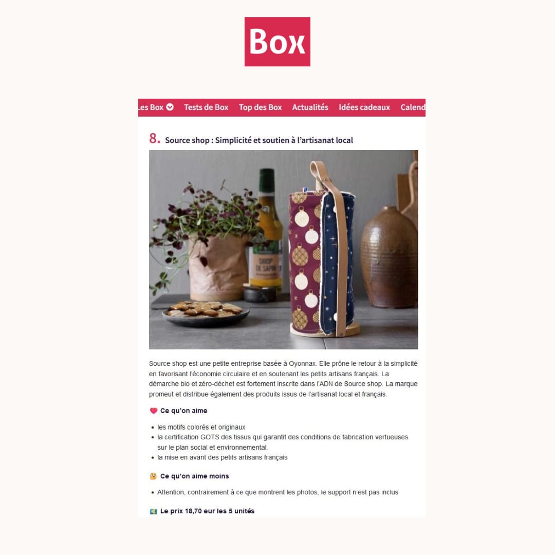 Toutes les Box parle de Source Shop