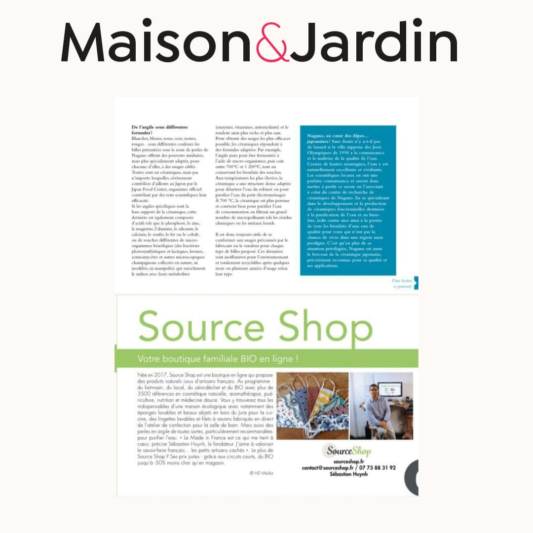 Maison & Jardin parle de Source Shop